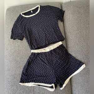 Navy floral lounge wear sets